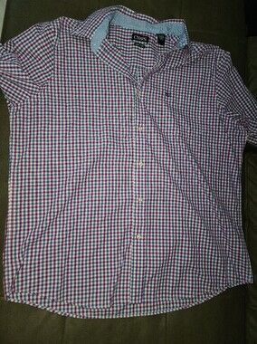Chaps Men's Blue & Purple Plaid Button-Down Shirt